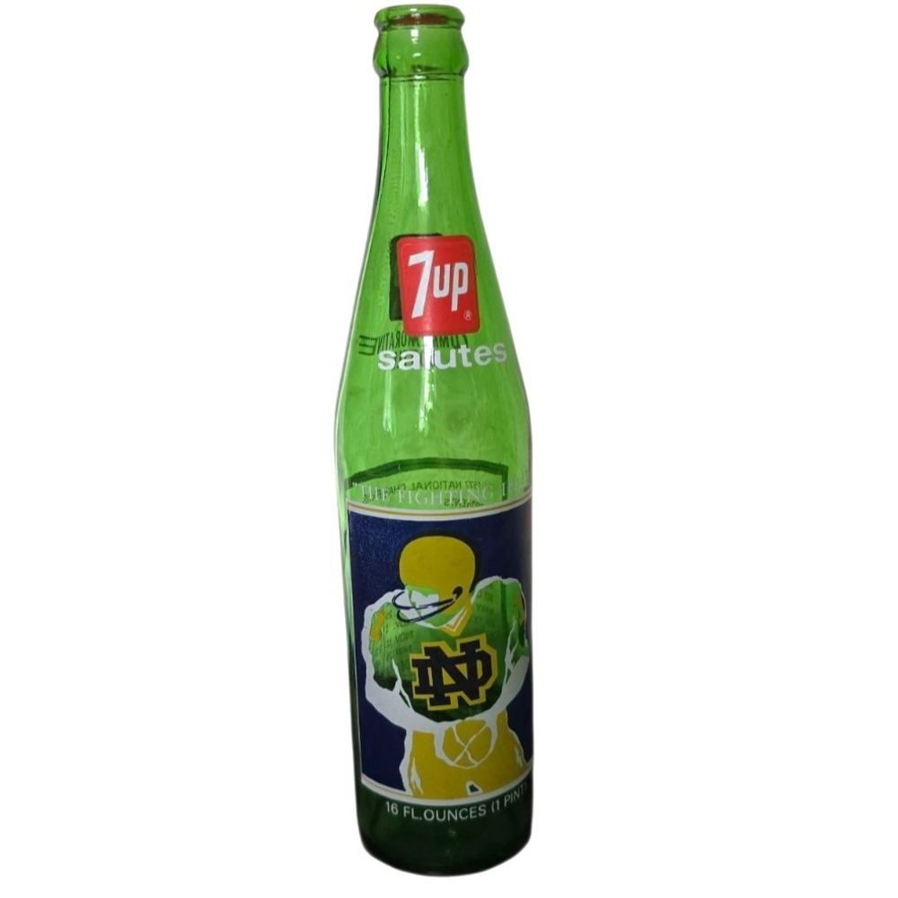 7up Salutes Notre Dame Fighting Irish 1978 National Champions 16oz Empty